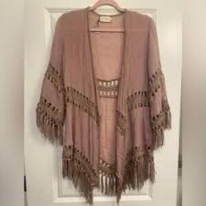 Dreamers Pink Mauve Knit Cardigan